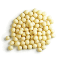 Decor Choco Rizo Crunchy Beads White 4 mm 1kg - CakeTools UAE - Edible Sprinkles - Showing Size