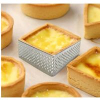 Stainless Steel Perforated Square Tart Ring 7x7x2 cm - Cake Tools - Tart Rings - Product Detail