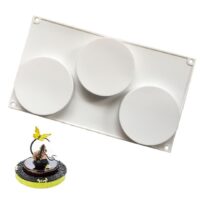 3 Holes Disc Mousse Cake Silicone Baking Pan - Cake Tools - Silicon Baking pan - Full View