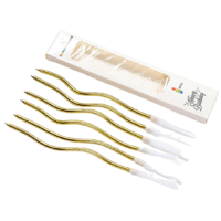 Tall Spiral Gold Candles - Cake Tools - Non-Edible Supplies - Product Detail