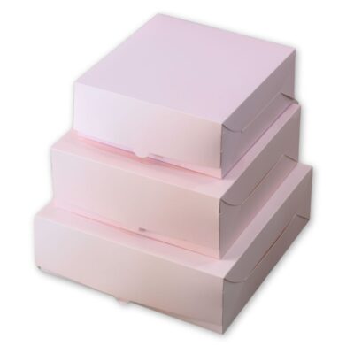Plain Pink Cake Box - Cake Tools - Regular Cake Box - Full View