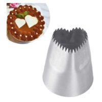 Heart Shape Large Piping Nozzle Tip - Cake Tools - Piping Nozzles - Showing Size