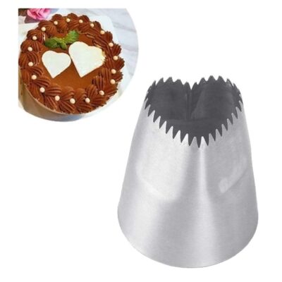 Heart Shape Large Piping Nozzle Tip - Cake Tools - Piping Nozzles - Showing Size