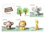 Jungle Safari Animal Cake Topper - Cake Tools - Theme Cake Toppers - Showing Size