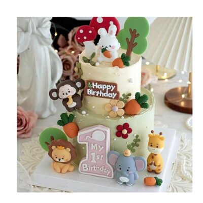 Jungle Safari Animal Cake Topper - Cake Tools - Theme Cake Toppers - Full View