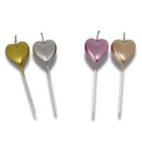 Cute Heart Shaped Multi-Color Party Candles - Cake Tools - Candles - Showing Size