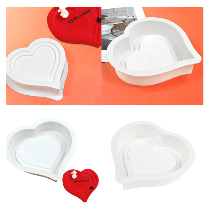 Heart Mousse Cake Silicone Baking Pan - Cake Tools - Silicon Baking pan - Close-up View