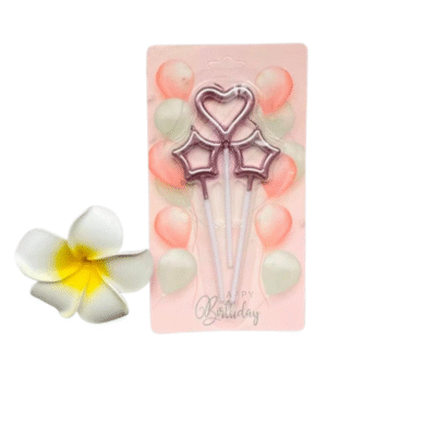 Heart Star Candle Set - Cake Tools - Candles - Showing Size