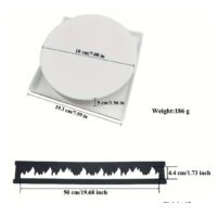 Flame Shaped Mousse Silicon Stencil Mould - Cake Tools - Silicone Moulds - Showing Size