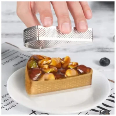 Perforated Triangle Tart Ring 10cm - Cake Tools - Tart Rings - Close-up View