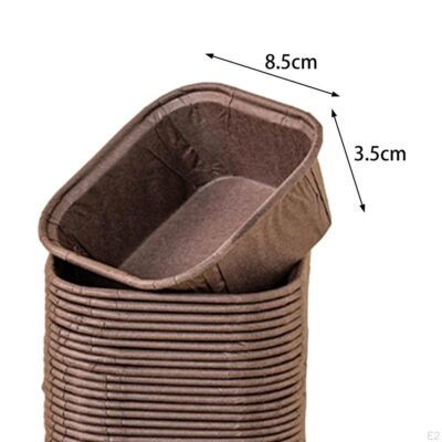 50 Pcs Set Coffee Muffin & Cupcake Square Baking Liner - Cake Tools - Cupcake Supplies - Close-up View