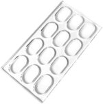 12-Cavity Oval Acrylic Mold - Cake Tools - Polycarbonate Moulds - Showing Size