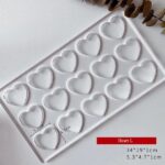 12 Cavity Heart-Shaped Acrylic Mold - Cake Tools - Polycarbonate Moulds - Close-up View