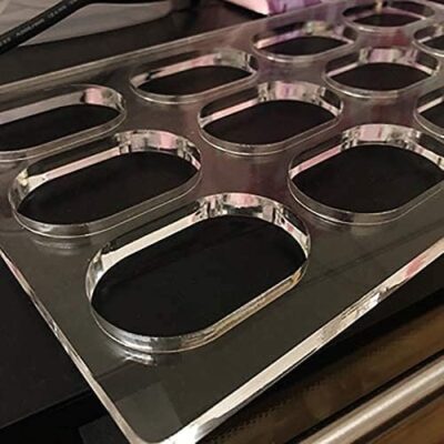 12-Cavity Oval Acrylic Mold - Cake Tools - Polycarbonate Moulds - Product Detail