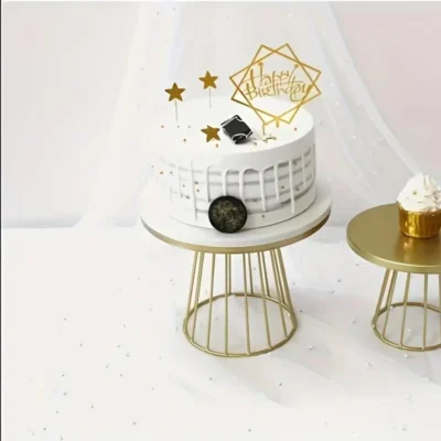 Gold Metal Cake & Cupcake Display Stand 20×20 cm - Cake Tools - Cake Stands - Full View