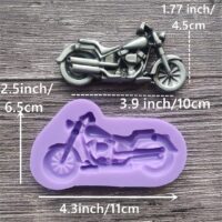 Motorcycle Fondant Silicone Mould - Cake Tools - Silicone Moulds - Showing Size