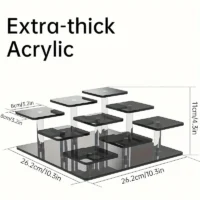 9 Tier Acrylic Cupcake Display Stand Black - Cake Tools - Cupcake Supplies - On Display