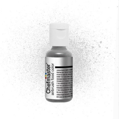 Chefmaster Metallic Silver Airbrush Color 0.67 oz. - Chefmaster - Food Colors - On Display