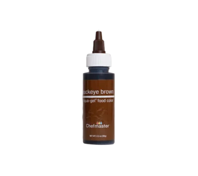 Chefmaster Buckeye Brown Liqua-Gel Liquid Food Coloring 65g - Chefmaster - Water Based Food Coloring - On Display
