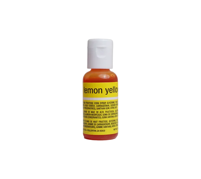 Chefmaster Lemon Yellow Liqua-Gel Food Coloring 20g - Chefmaster - Water Based Food Coloring - Product Detail