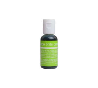 Chefmaster Neon Brite Green Liqua-Gel Food Coloring 20g - Chefmaster - Water Based Food Coloring - Showing Size