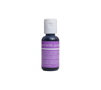 Chefmaster Neon Brite Purple Liqua-Gel Food Coloring 20g - Chefmaster - Water Based Food Coloring - Full View