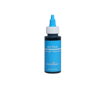 Chefmaster Sky Blue Liqua-Gel Liquid Food Coloring 65g - Chefmaster - Water Based Food Coloring - On Display