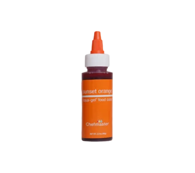 Chefmaster Sunset Orange Liqua-Gel® Liquid Food Coloring 65g - Chefmaster - Water Based Food Coloring - Full View