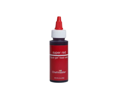 Chefmaster Super Red Liqua-Gel Liquid Food Coloring 65g - Chefmaster - Valentine's Day - Close-up View