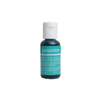 Chefmaster Turquoise Liqua-Gel Food Coloring 20g - Chefmaster - Water Based Food Coloring - Showing Size
