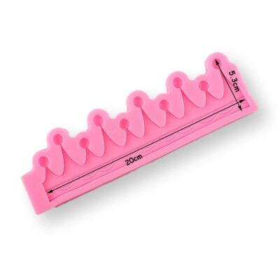 Crown Fondant Silicone Mould - Cake Tools - Silicone Moulds - Showing Size