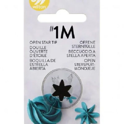 Wilton Open Star Decorating Tip #1M - Wilton - Piping Nozzles - Showing Size