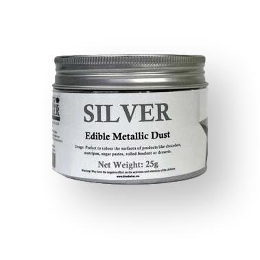 BlueBaker Edible Metallic Dust Silver 25g - BlueBaker - Luster Dust - Product Detail