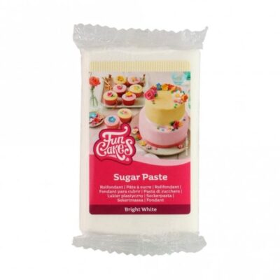 Fun Cakes Bright White Sugar Paste 1kg - FunCakes - Cake Decorating Tools - Close-up View