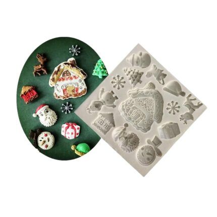 Christmas Shapes Fondant Silicone Mould - Cake Tools - Silicone Moulds - On Display