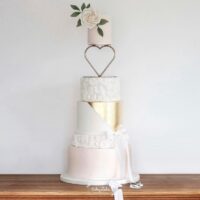 Heart Gold Metal Cake Stand 10x15cm - Cake Tools - Cake Stands - On Display