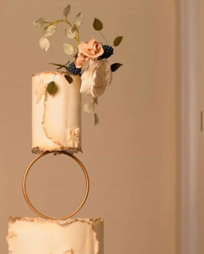 Hoop Gold Metal tier Cake Separator Stand 10x15cm - Cake Tools - Cake Stands - On Display