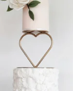Heart Gold Metal Cake Stand 10x15cm - Cake Tools - Cake Stands - Full View