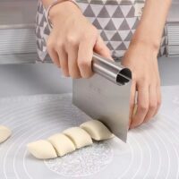 Stainless Steel Cake Scraper Smoother – 6 Inch - Cake Tools - Cake Decorating Tools - Showing Size