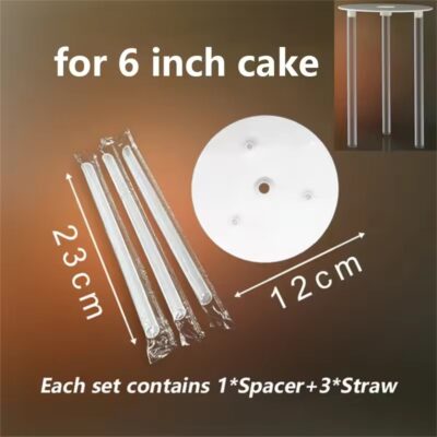 Tiered Cake Support Dowels & Gaskets 12 CM - Cake Tools - Cake Decorating Tools - Full View