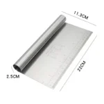 Stainless Steel Cake Scraper Smoother – 8 Inch - Cake Tools - Cake Decorating Tools - Close-up View