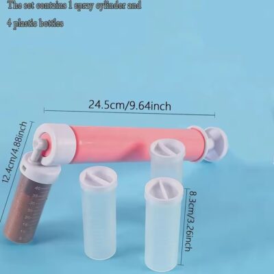 5-Piece Manual Spray Guns Cake Coloring Duster Set - Cake Tools - Cake Decorating Tools - Close-up View