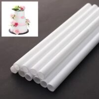 White Plastic Cake Dowels Support Rods Set – 10pcs, 21cm - Cake Tools - Cake Decorating Tools - Close-up View