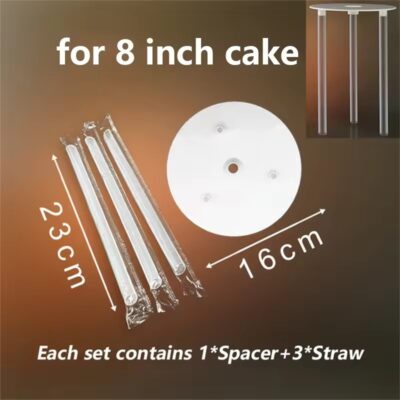 Tiered Cake Support Dowels & Gaskets 16 CM - Cake Tools - Cake Decorating Tools - Full View