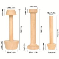 3-Pieces Wooden Pin Set for Pie Crusts & Tart Bases - Cake Tools - Cake Decorating Tools - Product Detail