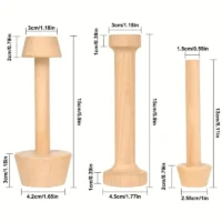 3-Pieces Wooden Pin Set for Pie Crusts & Tart Bases - Cake Tools - Cake Decorating Tools - Product Detail