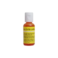 Chefmaster Neon Brite Yellow Liqua-Gel Food Coloring 20ml - Chefmaster - Water Based Food Coloring - Full View