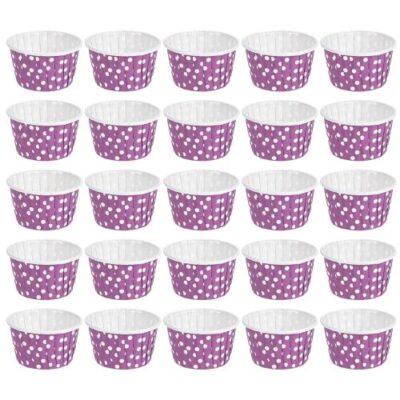 50 Pcs Set Purple Paper Cupcake Baking Liner - Cake Tools - Cupcake Supplies - On Display