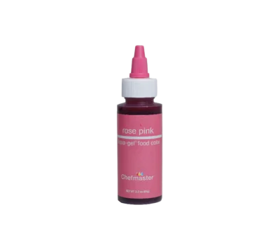 Chefmaster Rose Pink Liqua-Gel Liquid Food Coloring 65g - Chefmaster - Water Based Food Coloring - Showing Size