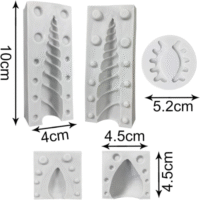 3D Unicorn Ears Horn Eyelashes Silicone Mould - Cake Tools - Silicone Moulds - On Display